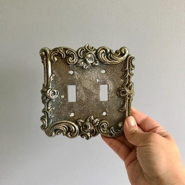 Vintage Metal Light Switch Plate 