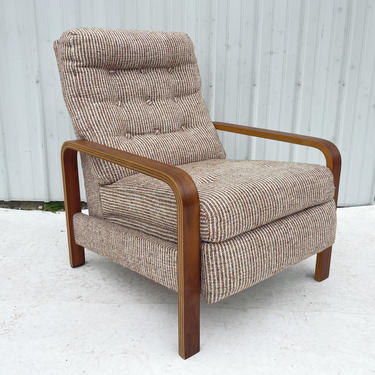 Vintage Modern Bentwood Recliner Chair 