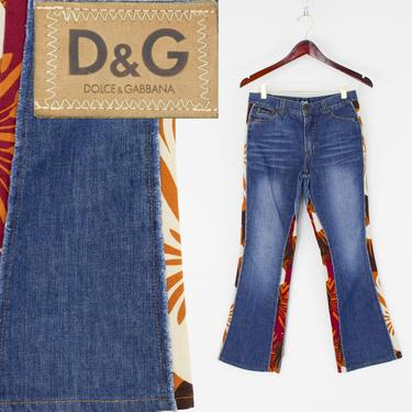 90s D &amp; G | Denim Jeans Pants | Low Rise Jeans | Dolce and Gabbana Italy | Medium 