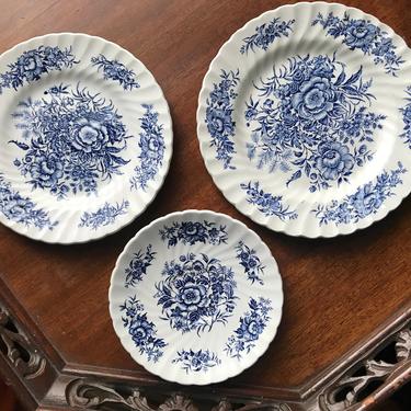 Beacon Hill by British Anchor Staffordshire England Ironstone Plates and Saucer 
