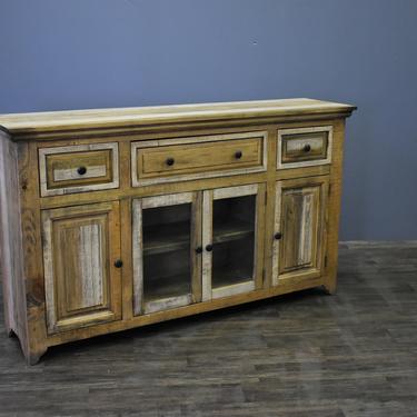 Rustic Solid Wood 3 Drawer, 4 Door 68&amp;quot; Sideboard / Media Console 