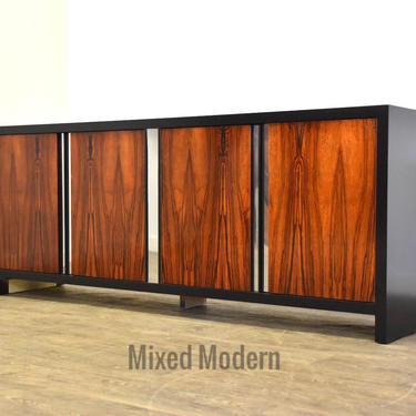 Rosewood and Chrome Dresser 
