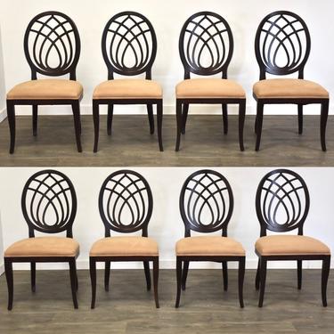 Italian Round Back Dining Chairs - Set of 8 