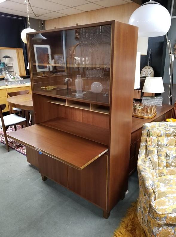 Mid-Century Modern wall unit with drop front secretary