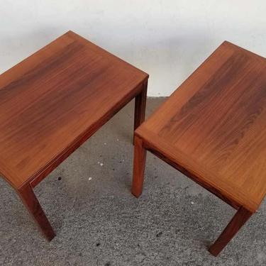 Danish Modern Rosewood Side Tables by Vejle Stole 