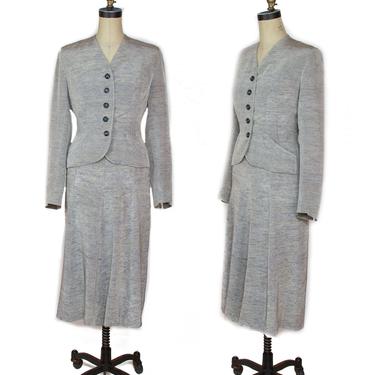 1950s Ladies Suit ~ Two Piece Tailored Suit with Pencil Skirt 