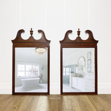 NEW - Vintage Pair of Mirrors, Solid Wood Accent Mirrors, Bathroom Mirrors, Drexel Mirrors 