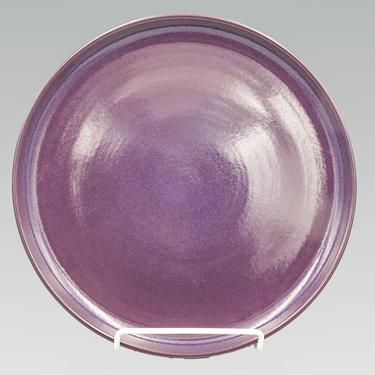 Heath Ceramics Purple Serving Platter, Coupe Line | Vintage California Pottery Chop Plate | Mid Century Modern Dinnerware 