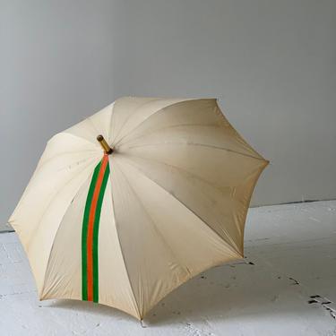Rare Vintage Gucci Umbrella / Parasol with Bent Lucite Handle, Circa 1960s, Italy 