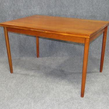Danish Modern Teak Dining Table with Pull Out Leaves