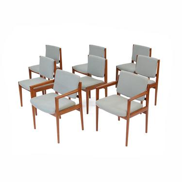Set of 8 Teak Dining Chairs by Karl Erik Ekselius for JOC. MCM. Free Shipping 