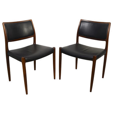 J.L. Moller Rosewood Dining Chairs Model #80 Mid Century Modern Set of 10 