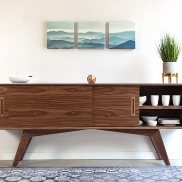 Modern Sideboard Buffet in Solid Walnut Wood &amp;quot;Montecito&amp;quot; 