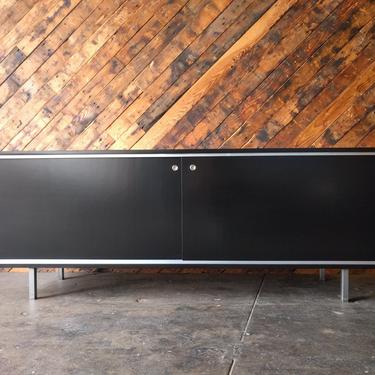 Custom Black Lacquer Herman Miller and George Nelson Style Credenza 