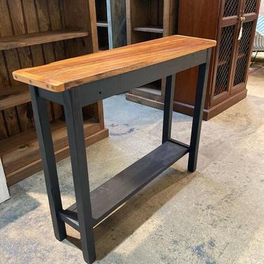 Reclaimed wood console table.  37.5” x 9.75” x 30”