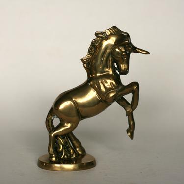 vintage brass unicorn 
