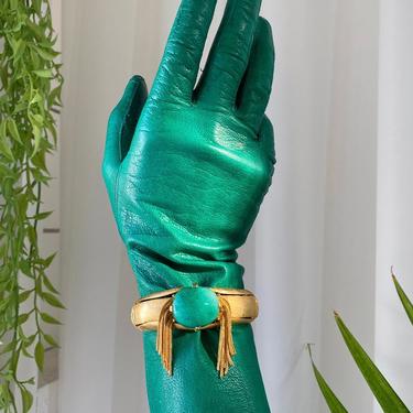 40s Green Leather Gloves