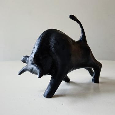 LARGE Cast Iron Toro Bull Picasso Nobuho Miya manner Figure Sculpture Designer Object Primitive Heavy Japan Minimalist 