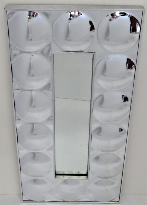 Op to Pop Wall Mirror with Convex Elements Space Age Modern,1970s