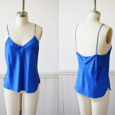 Vintage Saphire Silk Cami by Frederick's of Hollywood | 1980s | M 