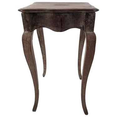 Small Louis XV Style Walnut and Limed Oak Side Table