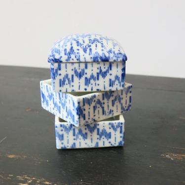 Blue stacking boxes - $20