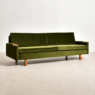 Olive Green Upholstered 1960’s Sofa 