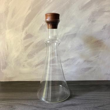 Vintage Early  Dansk Denmark Glass Decanter with Teak Stopper – Gunnar Cyren for Dansk 