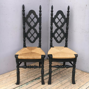 Pair of High-Back Chairs
