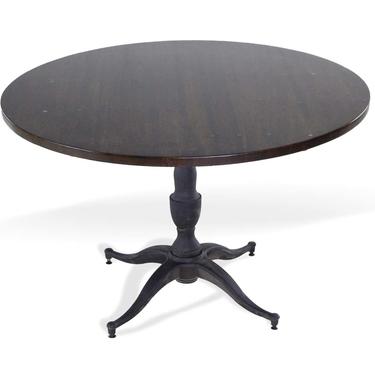 Handmade 4 ft Round Industrial Flooring Cast Iron Pedestal Table