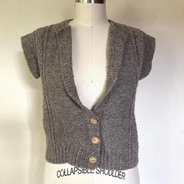 Vintage Susan Jones hand knit wool vest 
