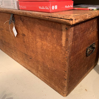Antique pine chest, 39.5" w x  19.25" d x 19" t, $175.