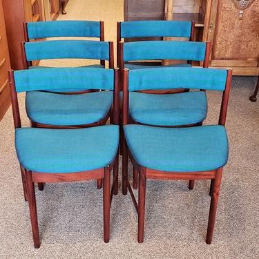 Item #Q49 Set of Six Danish Modern Rosewood Dining Chairs c.1960s