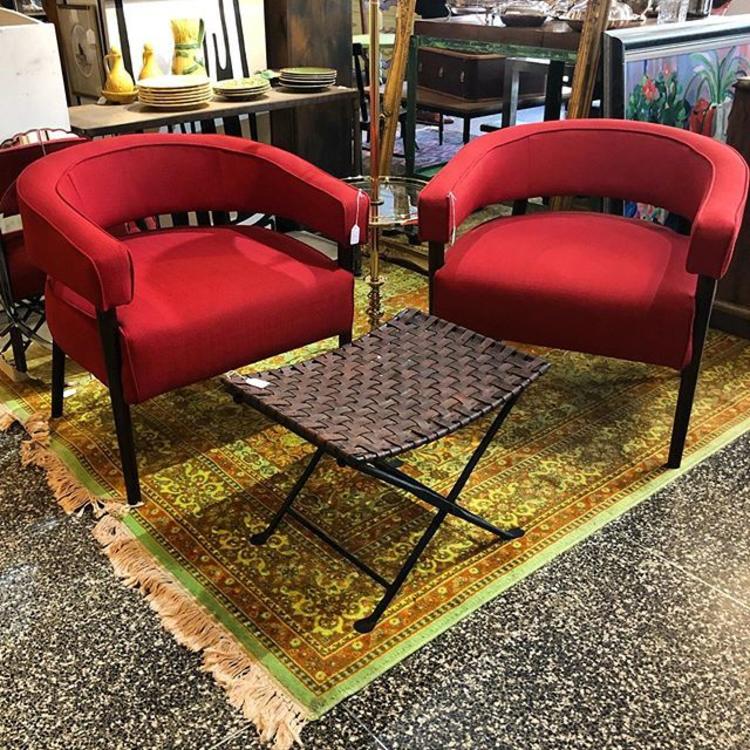                   Red armchairs