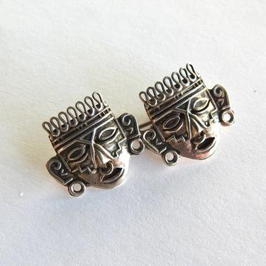 MLR Mexican Sterling Tribal Mask Pin 