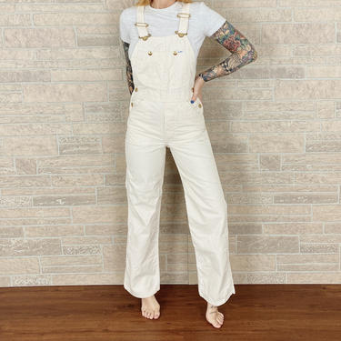1960's LEE Oatmeal Dungarees Overalls / Size XS 