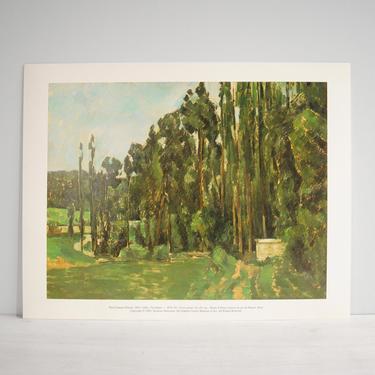 Print of Paul Cezanne's Painting "The Poplars", Impressionist Art Print 