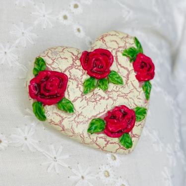 Vintage Heart Valentine Brooch 