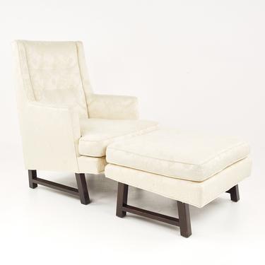 Edward Wormley for Dunbar Mid Century Lounge Chair and Ottoman - mcm 