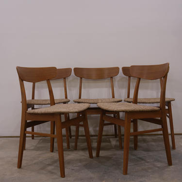Set of 5 Vintage Danish Modern Farstrup Dining Chairs 