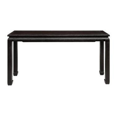 Karl Springer "Ming Console Table" in Fine Lacquered Linen 1993 (Signed)