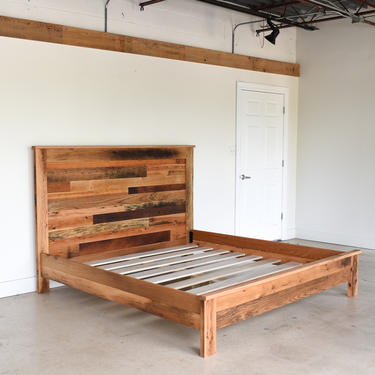 Rustic Reclaimed Wood Bed 
