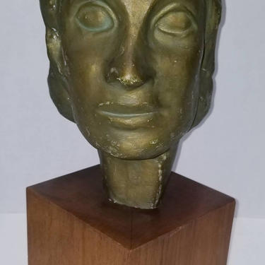 Vintage handmade plaster bust of Woman 