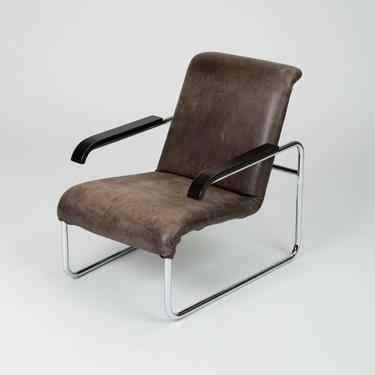 Marcel Breuer for Thonet B35 Leather Lounge Chair