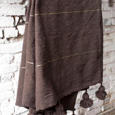 Brown and Gold Moroccan Blanket
