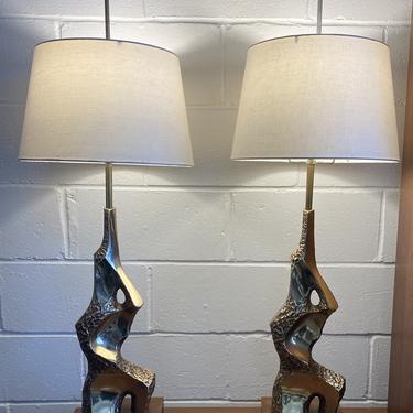 Pair of Brutalist Lamps