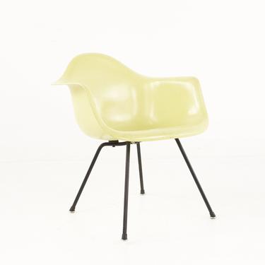 Early Charles and Ray Eames for Herman Miller Mid Century Yellow Fiberglass Shell Arm Chair - mcm 