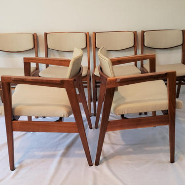 Set of Six Mid Century Modern Dining Chairs by WH Gunlocke 