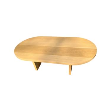 Bentwood Racetrack Shaped Solid Wood Coffee Table