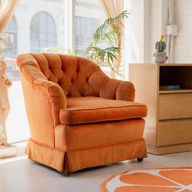 Orange Tufted Chair